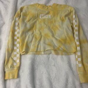 Vans Off The Wall Cropped Tie Dye Sweatshirt Size Extra Small